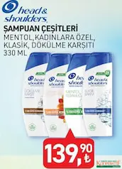 HEAD & SHOULDERS ŞAMPUAN ÇEŞİTLERİ 330 ML HEAD & SHOULDERS ŞAMPUAN ÇEŞİTLERİ 330 ML
